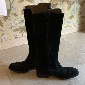 Vera Wang Black Suede Tall Boots